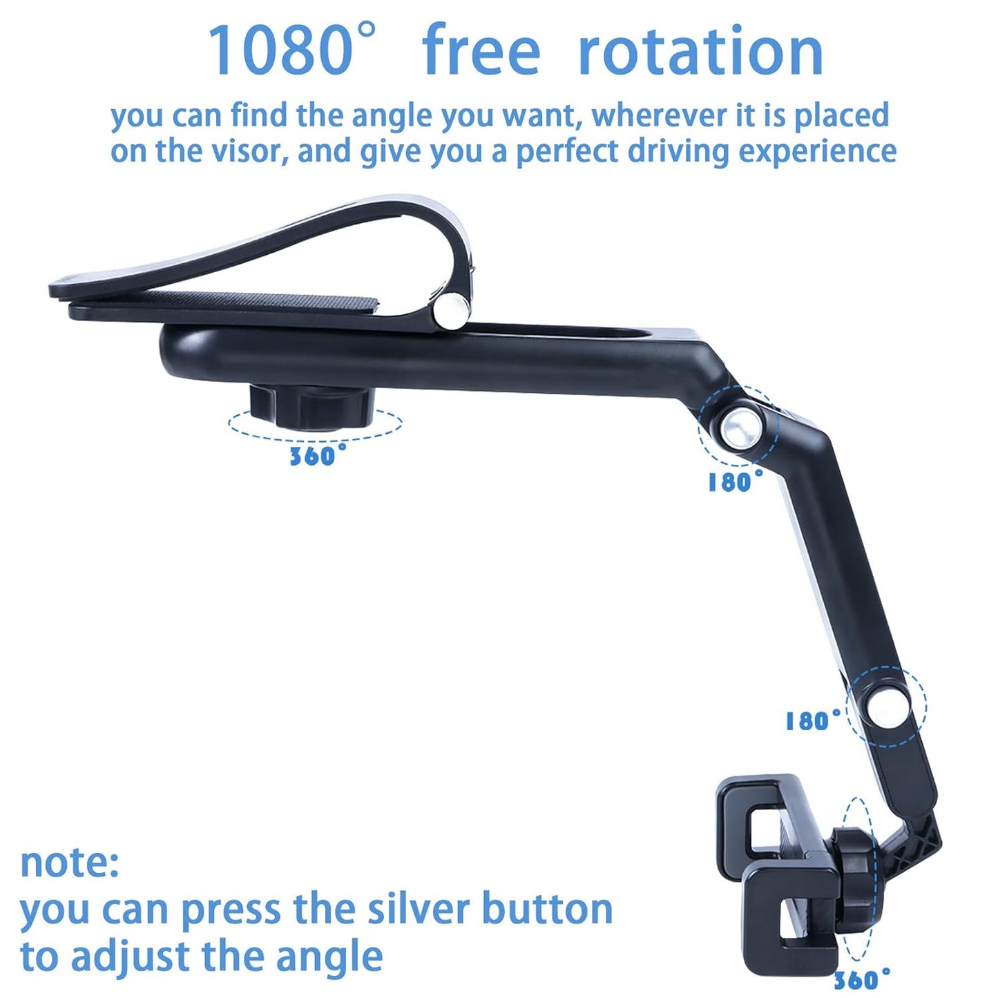 Adjustable Cellphone Holder 360° for iPhone and Other Cellphone, Car Accessories