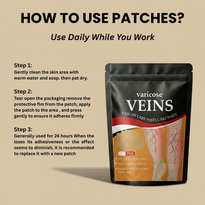 Kenko Spider &amp; Varicose Vein Patches | Natural Herbal Therapy